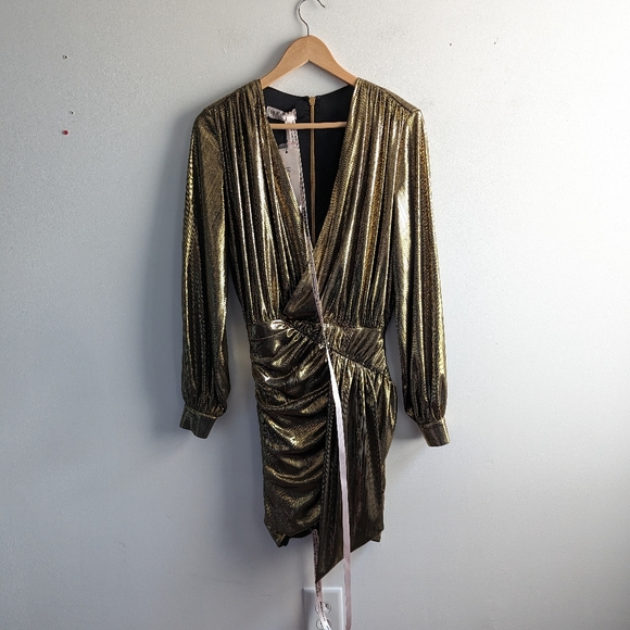 House of CB Dresses Nwt House Of Cb Gold Bronze Metallic Alvona